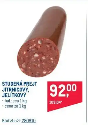 STUDENÁ PREJT JITRNICOVÝ, JELITKOVÝ
