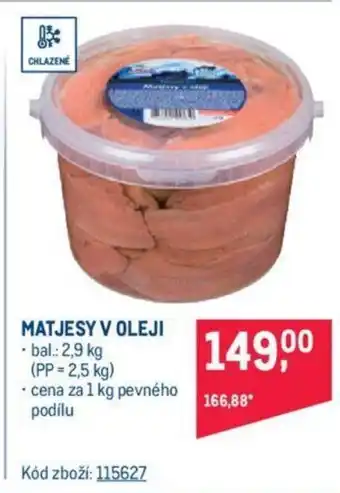Makro MATJESY V OLEJI nabídka