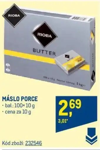 Makro MÁSLO PORCE nabídka