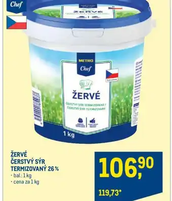 Makro ŽERVÉ ČERSTVÝ SÝR TERMIZOVANÝ 26% nabídka