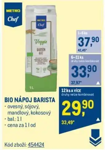Makro BIO NÁPOJ BARISTA nabídka