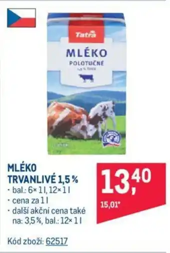 Makro MLÉKO TRVANLIVÉ 1,5% nabídka
