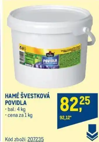 Makro HAMÉ ŠVESTKOVÁ POVIDLA nabídka