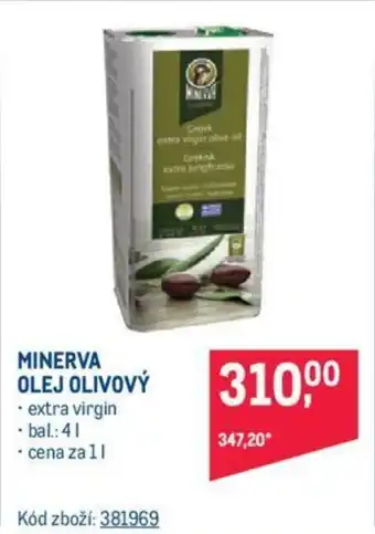 Makro MINERVA OLEJ OLIVOVÝ nabídka