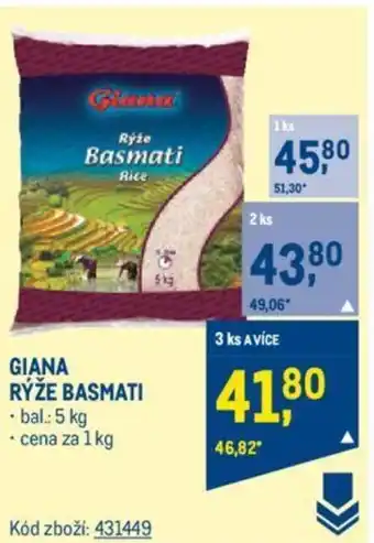 Makro GIANA RÝŽE BASMATI nabídka
