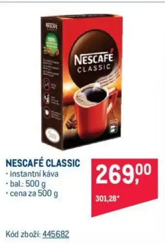 Makro NESCAFÉ CLASSIC nabídka