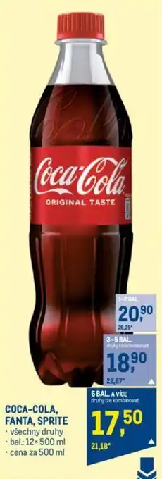 Makro COCA-COLA, FANTA, SPRITE nabídka