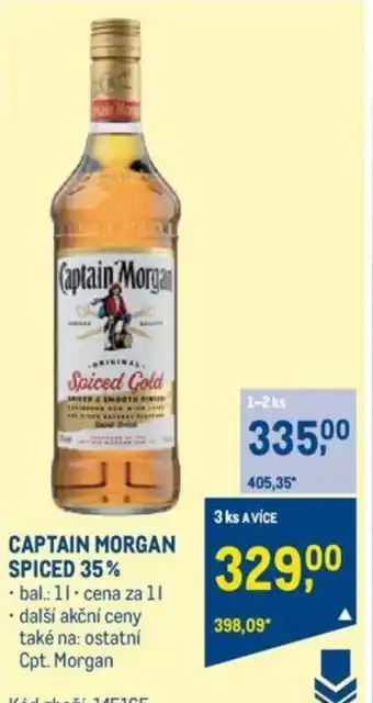 Makro CAPTAIN MORGAN SPICED 35% nabídka