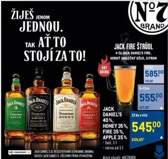 Makro JACK DANIEL'S nabídka