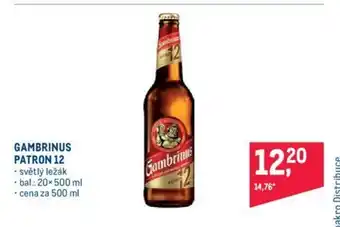 Makro GAMBRINUS PATRON 12 nabídka