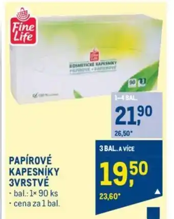 Makro PAPÍROVÉ KAPESNÍKY 3VRSTVÉ nabídka