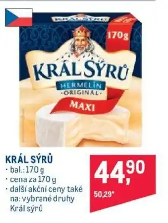 Makro KRÁL SÝRŮ nabídka