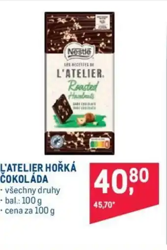 Makro L'ATELIER HOŘKÁ ČOKOLÁDA nabídka