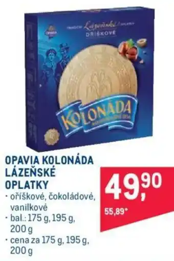 Makro OPAVIA KOLONÁDA LÁZEŇSKÉ OPLATKY nabídka