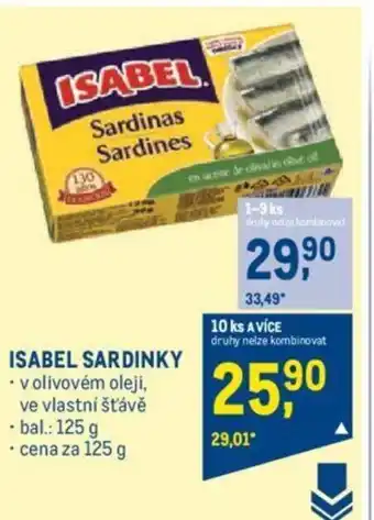 Makro ISABEL SARDINKY nabídka