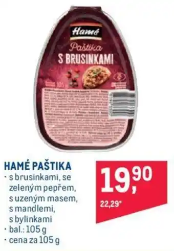 Makro HAMÉ PAŠTIKA nabídka