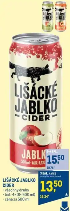 Makro LIŠÁCKÉ JABLKO CIDER nabídka