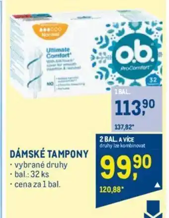 Makro DÁMSKÉ TAMPONY nabídka
