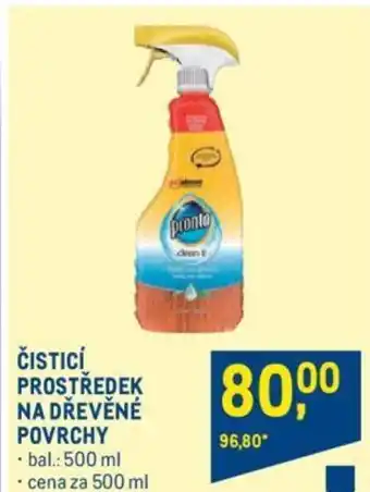 Makro ČISTICÍ PROSTŘEDEK NA DŘEVĚNÉ POVRCHY nabídka