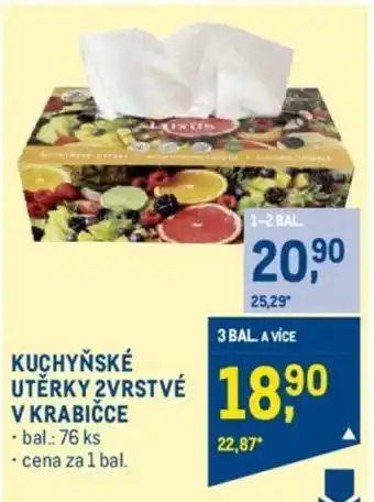 Makro KUCHYŇSKÉ UTĚRKY 2VRSTVÉ V KRABIČCE nabídka