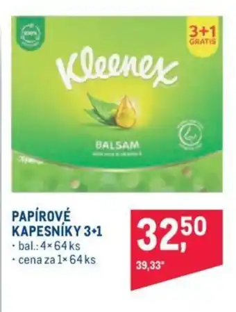 Makro PAPÍROVÉ KAPESNÍKY 3+1 nabídka