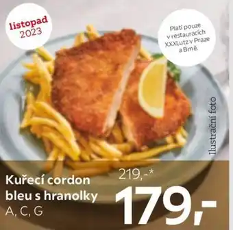 XXXLutz Kuřecí cordon bleu s hranolky A, C, G nabídka