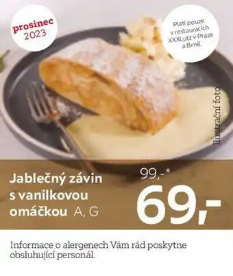 XXXLutz Jablečný závin s vanilkovou omáčkou A, G nabídka