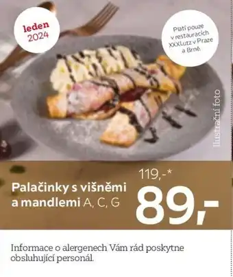 Palačinky s višněmi a mandlemi A, C, G