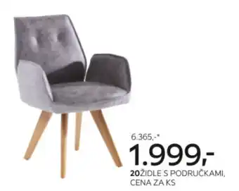 Kika Nábytek ŽIDLE S PODRUČKAMI, CENA ZA KS nabídka