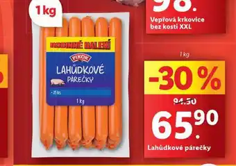 Lidl Lahůdkové párky nabídka