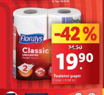 Lidl Florasyl toaletní papír nabídka