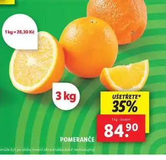 Lidl Pomeranče nabídka