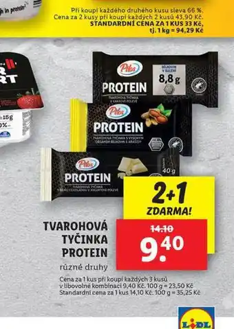 Lidl Tvarohová tyčinka protein nabídka