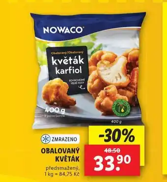 Lidl Nowaco obalovaný květák nabídka