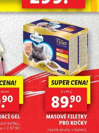 Lidl Prevital masové filetky pro kočky nabídka