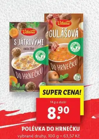 Lidl Vitana polévka do hrnečku nabídka
