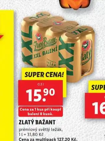 Lidl Pivo zlatý bažant nabídka