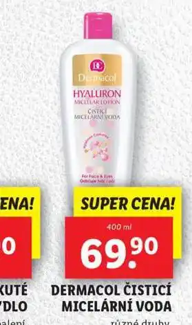 Lidl Dermacol čistící micelární voda nabídka