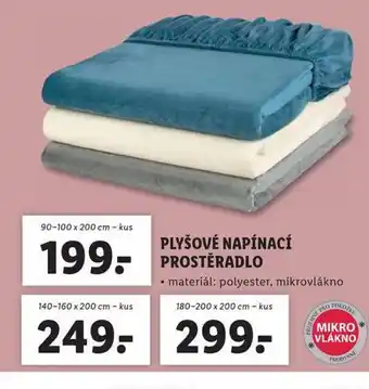 Lidl Plyšové napínací prostěradlo 140-160 x 200 cm nabídka