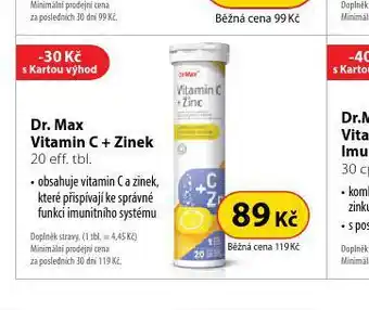 Dr. Max Dr. max vitamin c + zinek nabídka