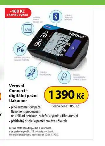 Dr. Max Veroval connect+ digitální pažní tlakoměr nabídka
