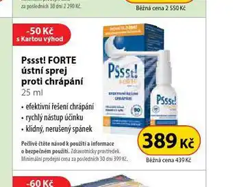 Dr. Max Psst! forte ústní sprej proti chrápání nabídka