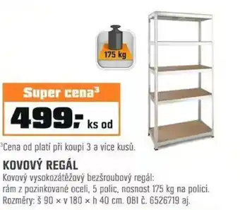 OBI KOVOVÝ REGÁL nabídka