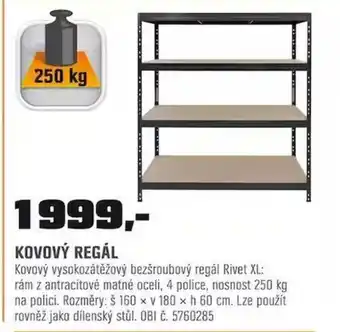 OBI KOVOVÝ REGÁL nabídka