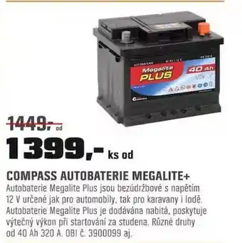 OBI COMPASS AUTOBATERIE MEGALITE+ nabídka