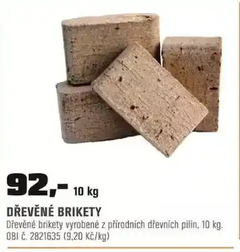 OBI DŘEVĚNÉ BRIKETY nabídka
