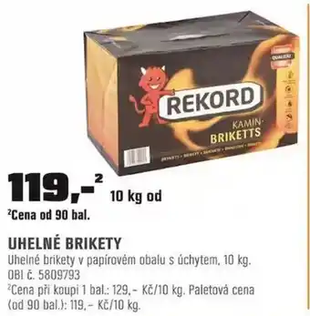 OBI UHELNÉ BRIKETY nabídka