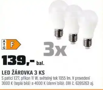 OBI LED ŽÁROVKA 3 KS nabídka