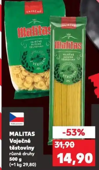 Kaufland MALITAS Vaječné těstoviny nabídka