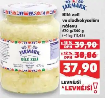 Kaufland Bílé zelí ve sladkokyselém nálevu nabídka